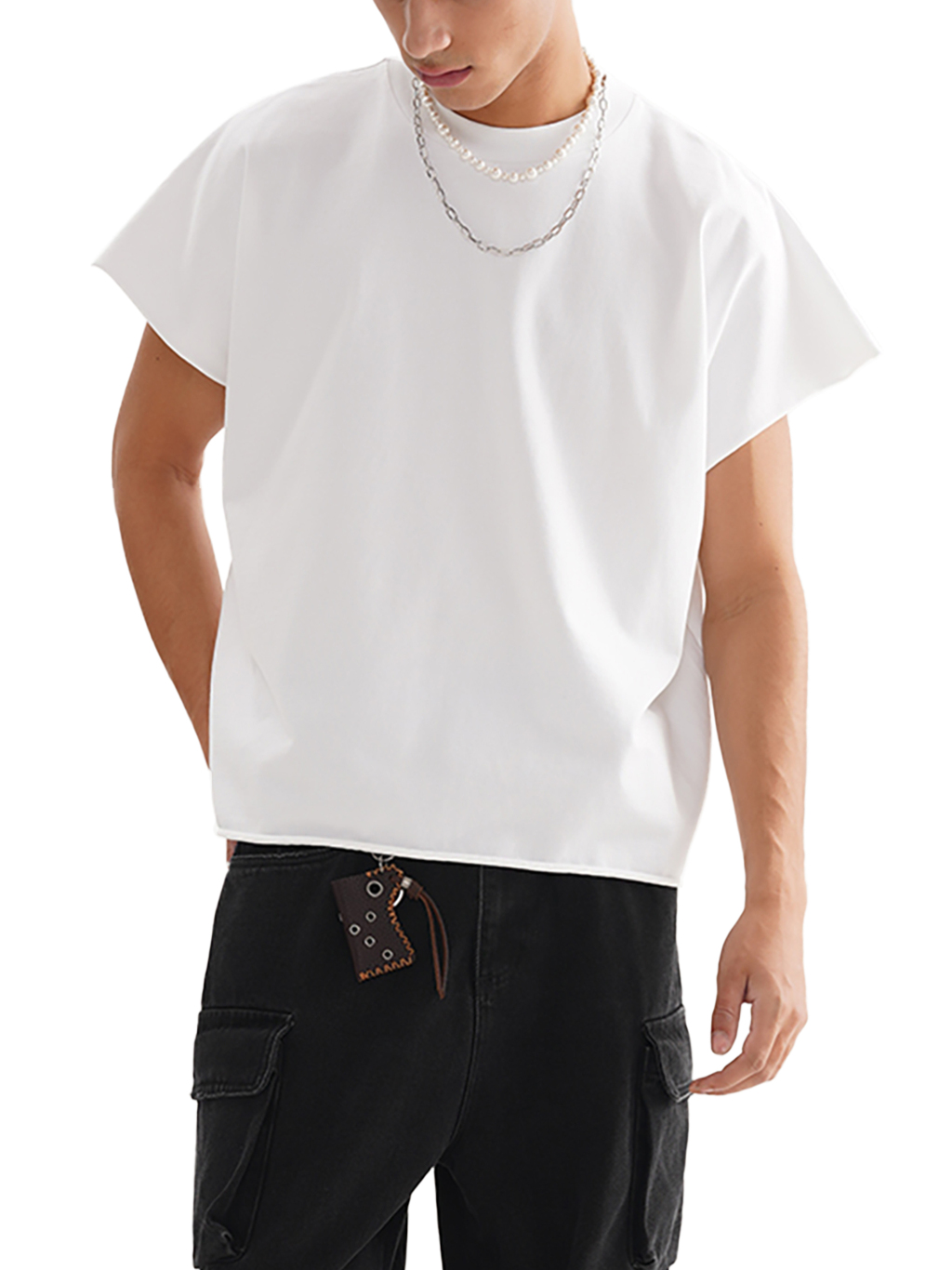 Raw Edge Boxy Non-Shrink T-Shirt – Essential Streetwear | Tapstitch-7